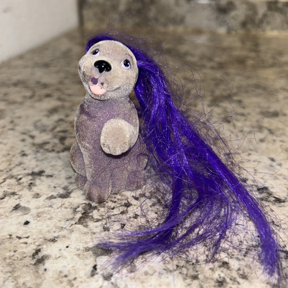 My Little Pony Lil Litters Purple Labrador Flocked 90s E1